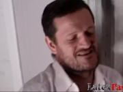 Hottie spanked by two guys before having both holes drilled 1/16