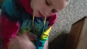 Sucking The Throbbing Cock After a Slutty Facial- Cum On My Face Baby! POV!