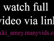 stretches her ass with anal beads and gets turned on