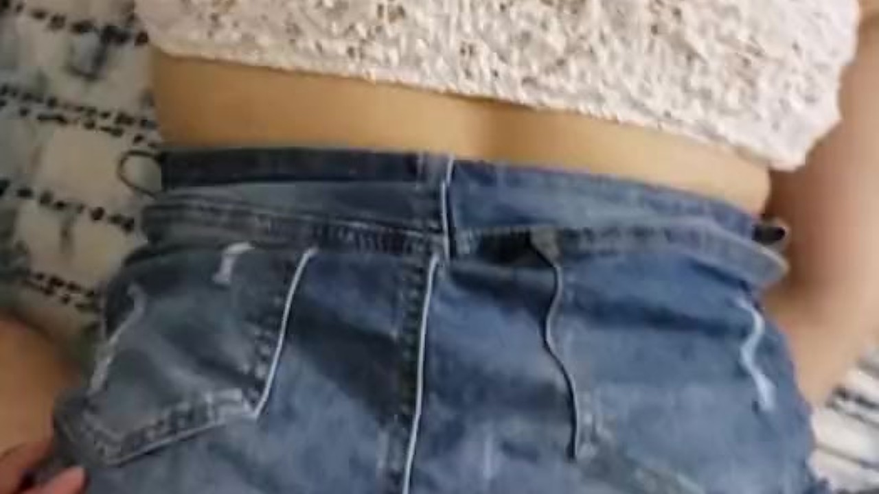 Daddy fucked my ass after school wearing Victoria secret panties and boots