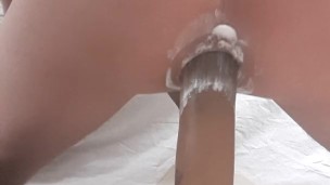 Long dildo in ass