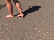 Bare feet on hot asphalt 16/16