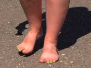 Bare feet on hot asphalt 9/16