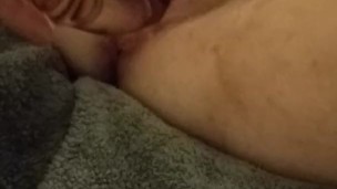 Clit Spanking & Glass Dildo Pussy Fucking Till She Orgasms