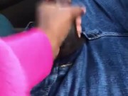 Ebony Mistress Humiliates Black Dick With SPH During Car Handjob 10/16