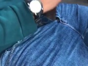 Ebony Mistress Humiliates Black Dick With SPH During Car Handjob 2/16