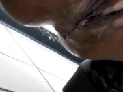 Pissing on the floor...filthy Public restroom 2/16