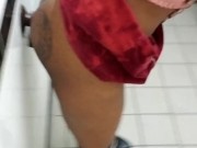 Pissing on the floor...filthy Public restroom 6/16