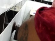 Pissing on the floor...filthy Public restroom 9/16