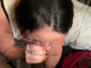 still sucking on bbc after he cums in my mouth 16/16