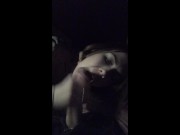 Мастурбация игрушками в машине, минет с окончанием в рот, глотает сперму 12/16