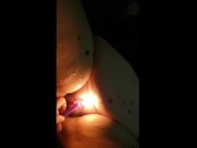 Kinky BBW Slut Pumping and Candle play