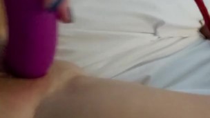 Masturbating with vibrator