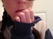 Shhhh.... Secretly Sniffing My Boyfriends Shoes While He's In The Washroom 14/16