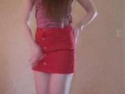 Dance/Strip to nude from button skirt.(Shake It Off - Taylor Swift)  2/16