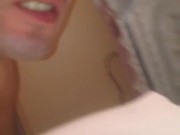 twink Triss Bliss drinking his piss from  glass dare