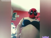 BBW in  DEADPOOL mask STRIPTEASE
