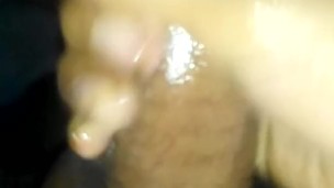 Musterbating with oil Indian Dick