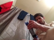 YOUNG FAT CUMSHOT FROM HOMEMADE TOY USED ANYTHING AT HOME TO MAKE IT 5/16