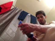 YOUNG FAT CUMSHOT FROM HOMEMADE TOY USED ANYTHING AT HOME TO MAKE IT 8/16