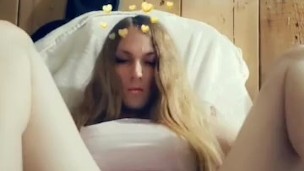Sexy Sissy Slut Trap Trans Blonde Girl Fucks Her Ass Hot Anal