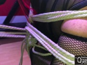 Queen Dominatrix Frida tortures Gagged Tranny in Chastity Cage and Bondage 5/16