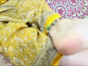Girl in Saree Showing Her Sexy Legs & Feet FOOT FETISH - Nina Yo 1/16