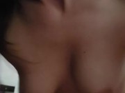 Cowgirl rides cock for creampie