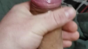 Jerking my cock with precum