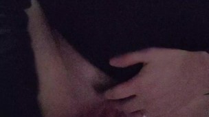 ftm jerks big clit fingers pussy and cums