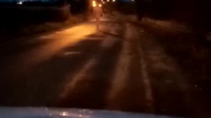 Naked walk Down street 
