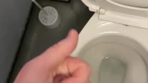 Working in public toilets had big cumshot
