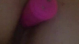Solo anal toying