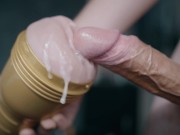 Big veiny white cock fucking fleshlight. Lots of cum!!! 4K 15/16