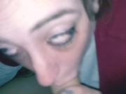 Late night sloppy deepthroat from my sexy wife ORAL CREAMPIE 2/16