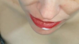 Yogurt Play in Mouth & Throat with a Regurgitation Ending