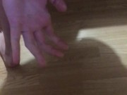 19 year old virgin spanked and fucked with 8 inch dildo cums on chest+face
