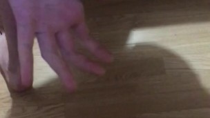 19 year old virgin spanked and fucked with 8 inch dildo cums on chest+face