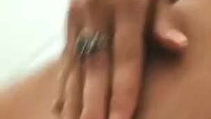 Pam rubbing her pussy for me in the shower 