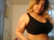Squishy BBW Latina Teases on Cam