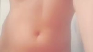 18 yr old girl shows off body in her bathroom on snap