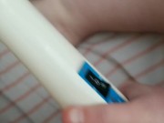 Daddy Finally Lets Princess Cum Using Magic Wand After A Week of Edging