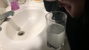  Lactating in a cup 