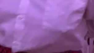 japanese girl stripteases in school girl outfit 