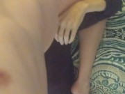 Hottie in glasses licks balls and gets cum on her face POV 13/16