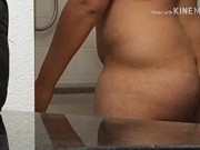 Male Hitchhiker masturbates in shower