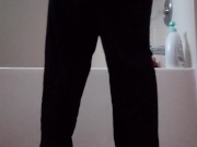 Masturbating on bathroom floor