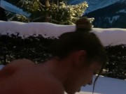 Hot fuck in outdoor jacuzzi in the mountains 5/16