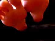 Beautiful feet with long toes and black nails - foot fetish from Lady_F 8/16