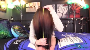 Brushing, Flipping, and Measuring Long Hair PREVIEW